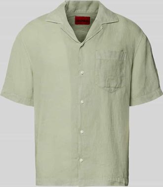 HUGO BOSS Regular Fit Freizeithemd aus reinem Leinen Modell EXOLINO in Lind, Gr&ouml;&szlig;e XXL