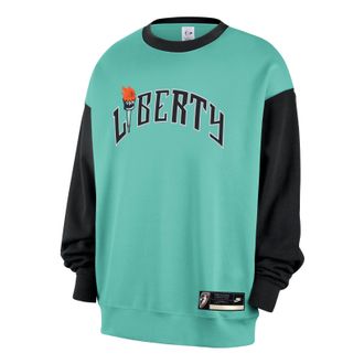 Nike (WMNS) Nike New York Liberty Court Origins WNBA Fleece Crew-Neck Sweatshirt Mint Black IM6718-356