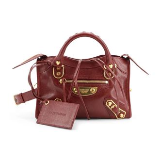 Balenciaga Le City Uptown Mini - Dames - Tassen - Rood - Maat: ONE Size Zijde