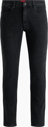 HUGO BOSS Mens Mid Rise Slim Fit Five Pocket Jeans - Black - Size: 33/32