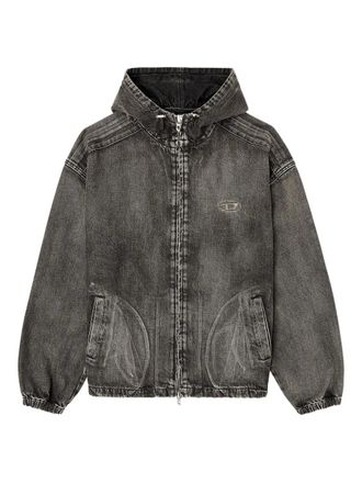 Diesel x Thug Club hooded denim jacket - unisex - Cotton - S - Black