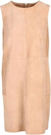 Gimos Suede Leather Dress - Beige
