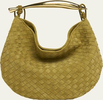 Bottega Veneta Sardine Medium Suede Hobo Bag