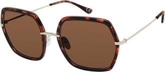 Privé Revaux BY THE BAY/S Polarized WR9/SP Womens Sunglasses Tortoiseshell Size 57