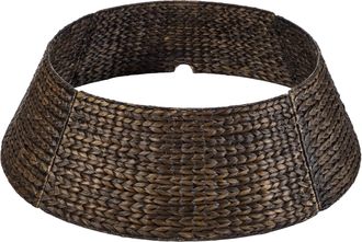 Best Choice Products 42in Woven Hyacinth Christmas Tree Collar, Tree Skirt Accessory w/ Cord Cut-Out