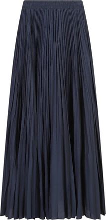 Max Mara Foggia Pliss&eacute; Midi Rok - Dames - Midirokken - Blauw - S - Polyester - Rokken