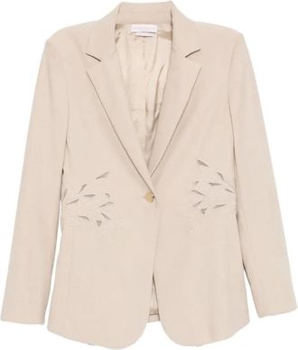 Saiid Kobeisy embroidered tailored blazer - Neutrals