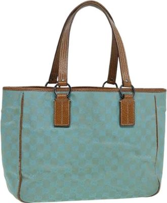 Gucci Pre-owned Handbags, female, Blue, Size: ONE SIZE Pre-owned Vintage Tote Bag