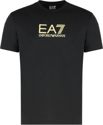 Emporio Armani Logo Print T-shirt - Heren - T-shirts - Zwart - 2XL - Tops