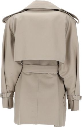 Max Mara Short Cotton Duster Trench Coat - Beige