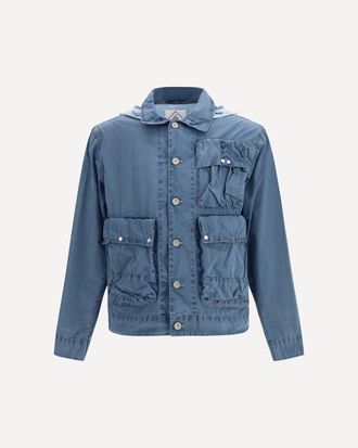 C.P. Company C. P. COMPANY 50 Fili Indigo Bleached Goggle Jacket Male S
