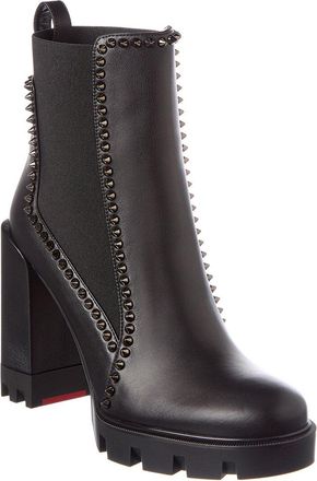 Christian Louboutin Out Line Spike Lug 100 Leather Boot