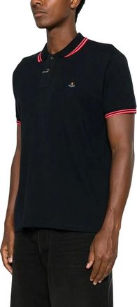 Vivienne Westwood Tops, Heren, Blauw, S, Katoen, Klassieke Polo