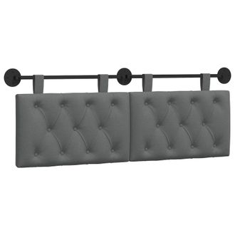 vidaXL Cabecero Colgante Gris Oscuro Tela Vidaxl