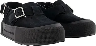 Alexander McQueen Mens Leather Mount Slick Sandal (Authentic Pre-Loved)