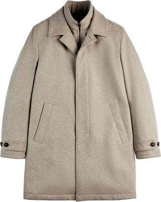 Fay Easy Morning (Db Front) Coat - Heren - Mantel - Beige - XL - Wol - Jassen