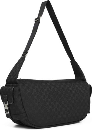 Gucci Mens Black Large Crossbody Bag Polyester Messenger