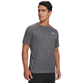Under Armour Trainingsshirt UNDER ARMOUR UA TECH TEXTURED SS, Herren, Gr. XXL, castlerock,, wei&szlig;, Obermaterial: 100% Polyester, normal, Rundhals, Shirts Trainingss