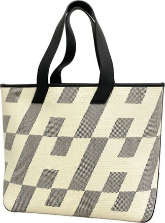 Herm&egrave;s Black Toile H Tote Bag (Pre-Owned)
