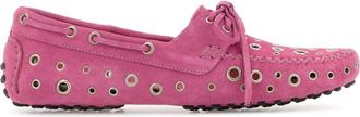 Gimaguas Pink Suede Car Loafers