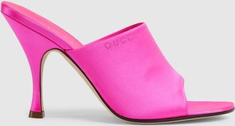 Gucci Womens Slide Sandal, Purple, Fabric