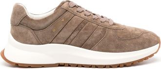Bally Outline leather sneakers - men - Fabric/Calf Leather/Rubber/Calf Suede - 42.5 - Brown