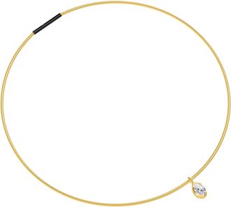 Diamond2Deal 14k Yellow Gold 1.30 Ct Pear Cut Lab Grown Diamond Pendant Necklace 18 VVS-VS, E-F