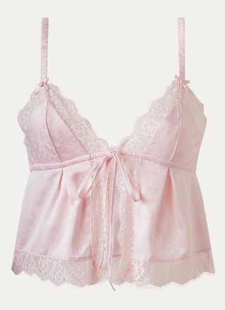 Lounge Satijnen Cami Pyjama Top - Bloemenprint - XS