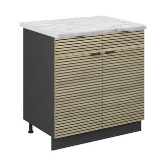 Vicco Mueble Bajo De Cocina Fame-line, Panel De Roble, 80 Cm, Et M&aacute;rmol