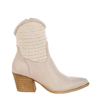 London Rag Womens London Rag Bimmy Woven Pointy Western Boots Beige SH5451