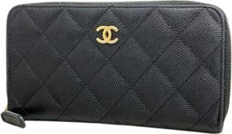 Chanel Pre-owned Wallets, female, Black, Size: ONE SIZE Pre-owned Vintage Coin Purse