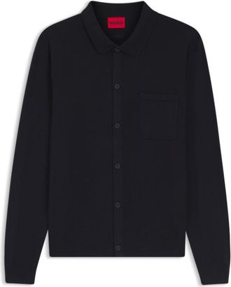 HUGO BOSS Regular-fit jacket with ribbed trims