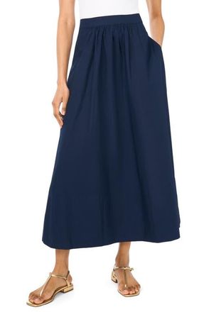 Vince Camuto Poplin Maxi Skirt in Classic Navy at Nordstrom, Size Xx-Small