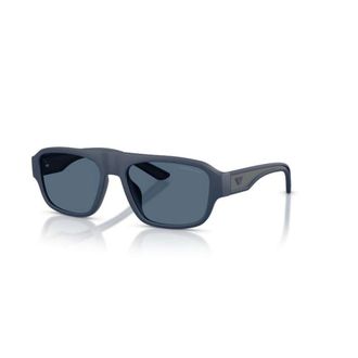 Emporio Armani Square Sunglasses - male - Emporio Armani - Sunglasses - Blue - 55 MM - Accessories