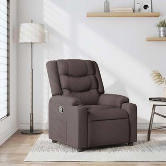 vidaXL Sill&oacute;n Reclinable De Tela Marr&oacute;n Oscuro Vidaxl