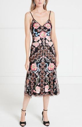 Temperley London Bilbao Strappy Dress in Black at Nordstrom, Size 10
