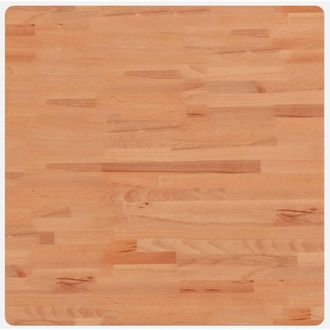vidaXL Piano per Tavolo 70x70x4 cm Quadrato Legno Massello di Faggio - Vidaxl