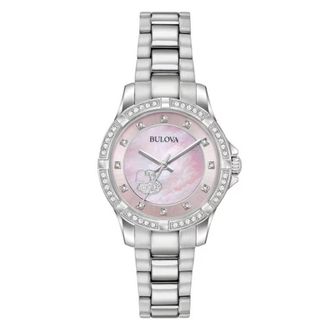 Bulova Classic Quartz Pink Mother of Pearl Dial Ladies Watch 96L237