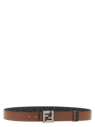 ベルト FENDI Beige Leather Ff Reversible Belt FF Diamonds Belt Leather Beige | Fendi