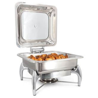 MegaChef 6.3 Quart Stainless Steel Rectangle Professional Chafing Dish/Food Warmer/Buffet Server Serving Dish