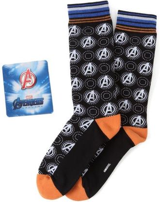 Cufflinks Inc. Avengers Crew Socks & Lapel Pin Set in Multi at Nordstrom