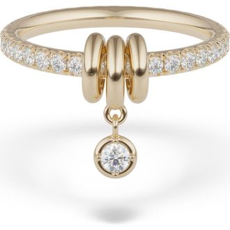 Spinelli Kilcollin Pia Pav&eacute; Diamond Ring in Yellow Gold at Nordstrom, Size 8