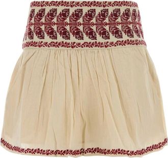 Isabel Marant Picadilia Mini Rok - Dames - Korte rokken - Beige - XS - Katoen - Rokken