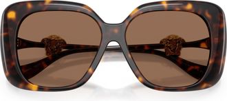 Versace 0ve4499u Oversized Tortoiseshell Square Sunglasses