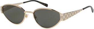 Gucci Zonnebrillen - Dames - Zonnebrillen - Geel - 55 MM - Accessoires