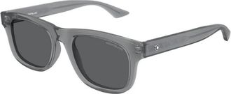 Montblanc Mb 0421S Zonnebril - Heren - Zonnebrillen - Grijs - 53 MM - Nylon - Accessoires