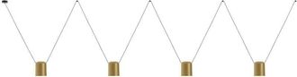 Leds - C4 Attic - Decorative Hanging Ceiling Pendant Matt Black Painted Gold 4x E27 / 175cm x 800cm - Leds-c4