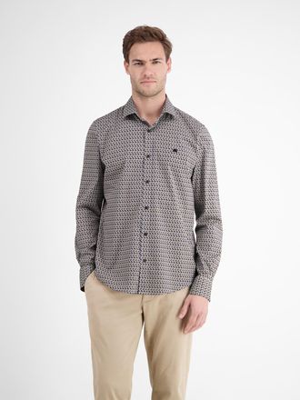 Lerros Langarmhemd LERROS LERROS Poplinhemd mit Stretchanteil, Herren, Gr. XXL, Normal- und Kurzgr&ouml;ssen, light coffee, 97% Baumwolle, 3% Elasthan, Hemden Lan