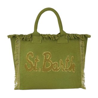 Saint Barth Tote Bags, female, Green, Size: ONE SIZE Vanity Tote Bag