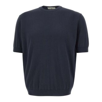 FILIPPO DE LAURENTIIS Round-neck Knitwear, male, Blue, Size: 2XL Roundneck